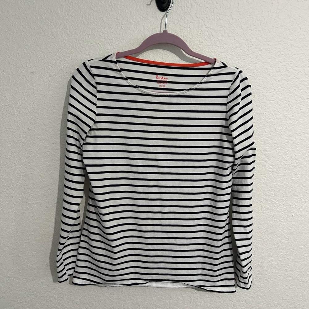 Boden Classic Striped Long Sleeve Top